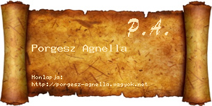 Porgesz Agnella névjegykártya